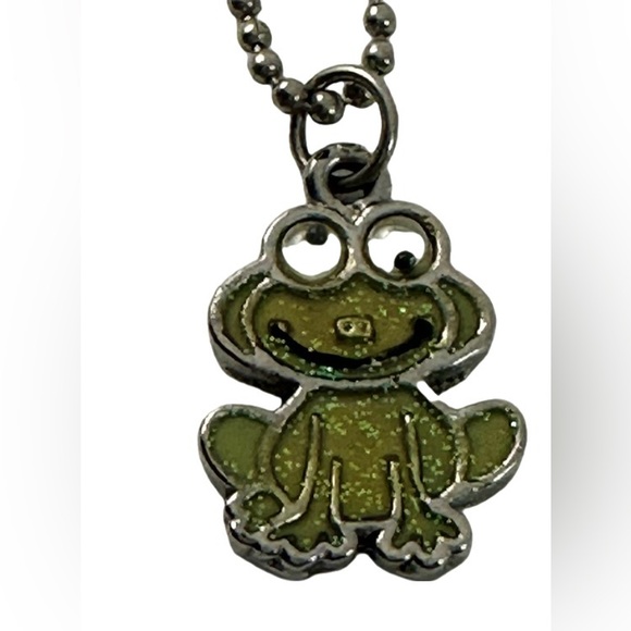 Vintage Frog (dog tag chain) necklace - Picture 1 of 3